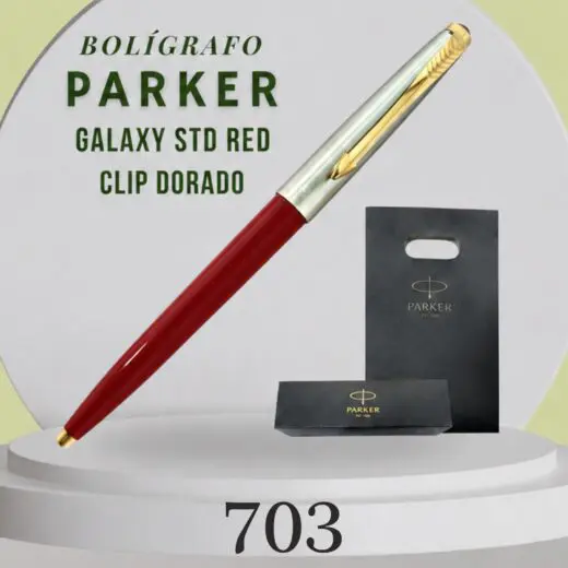 BOLIGRAFO PARKER - GALAXY STD RED CLIP DORADO  Cod:  703